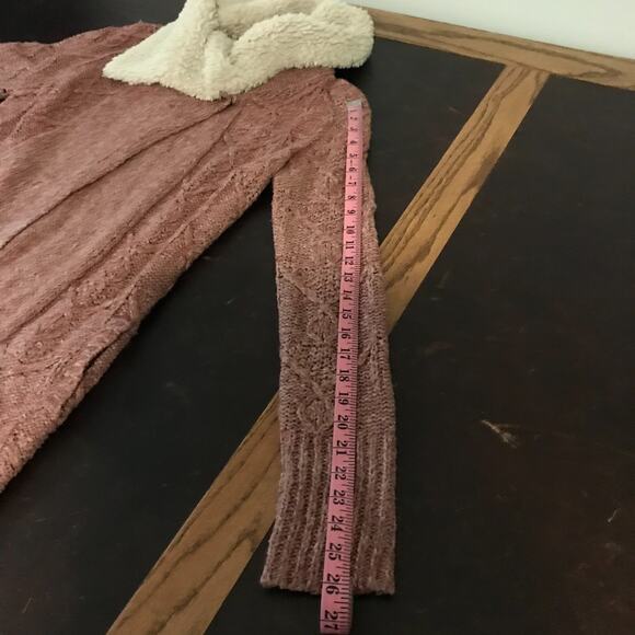 Anthropologie Sleeping on Snow Bondurant Sherpa Cardigan Sweater - Size Extra SM - Picture 5 of 11